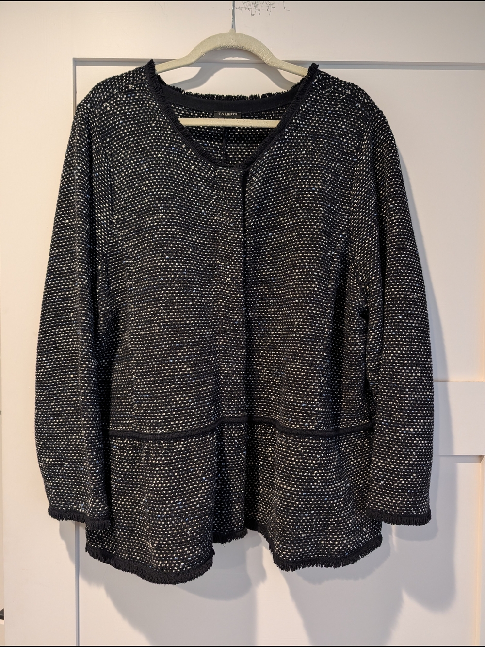 Talbots Black and White Textured Jacket